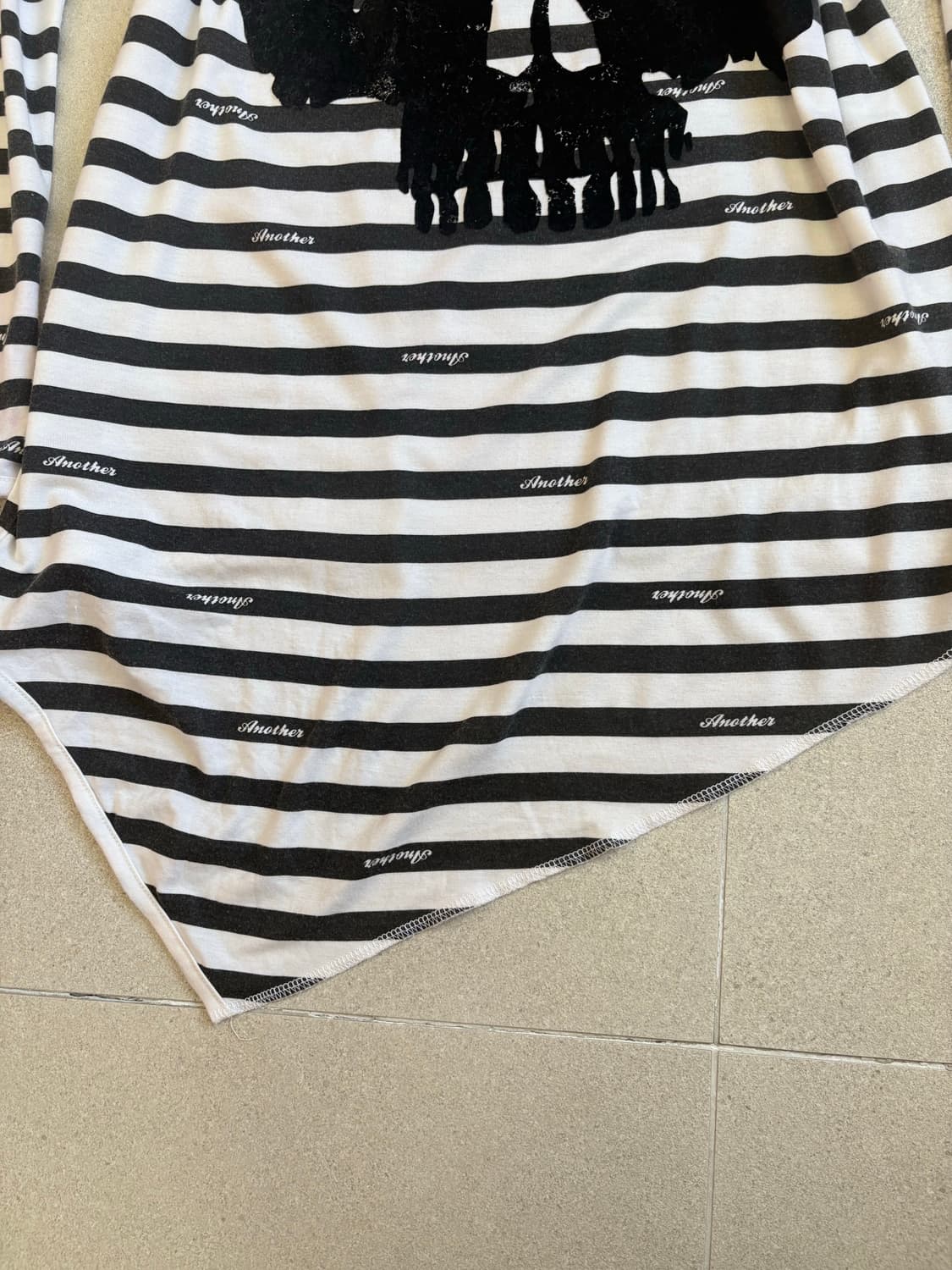 펑크 스트라이프 해골 언발 롱슬리브 상품이미지4