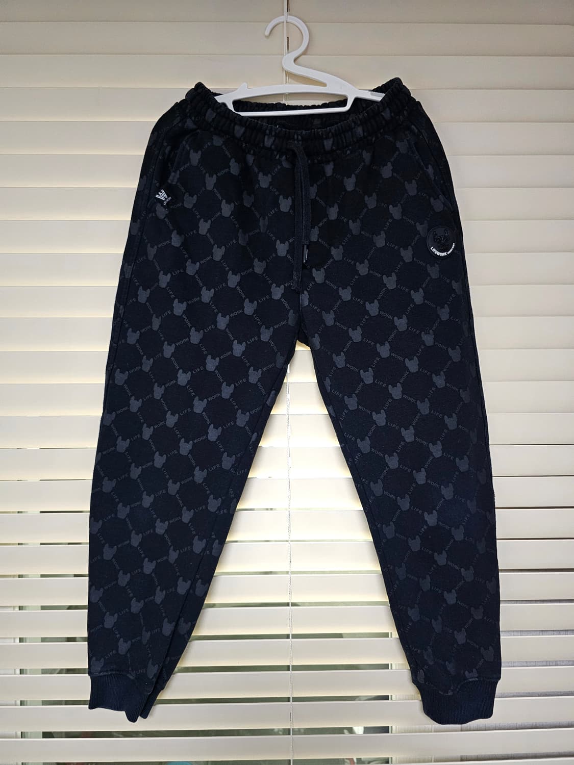 라이프워크 모노그램 패턴 기모 조거팬츠 XS 상품이미지1