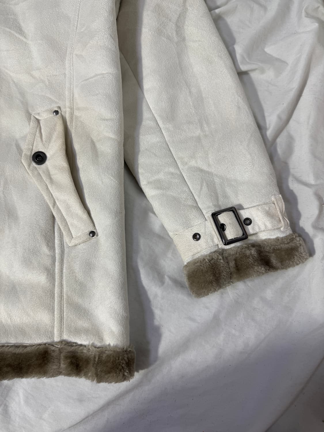 Gilevans 스웨이드 보아 하이넥 자켓 y2k vkei 토네이도마트 상품이미지8