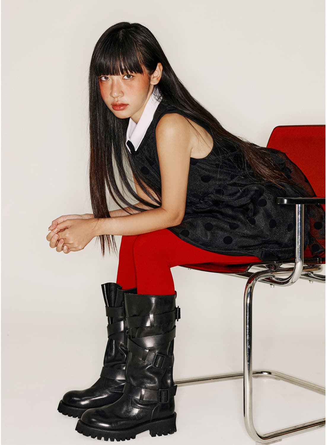 nayawashi x yase 벨티드 홀스하이드 부츠 블랙 240 상품이미지1