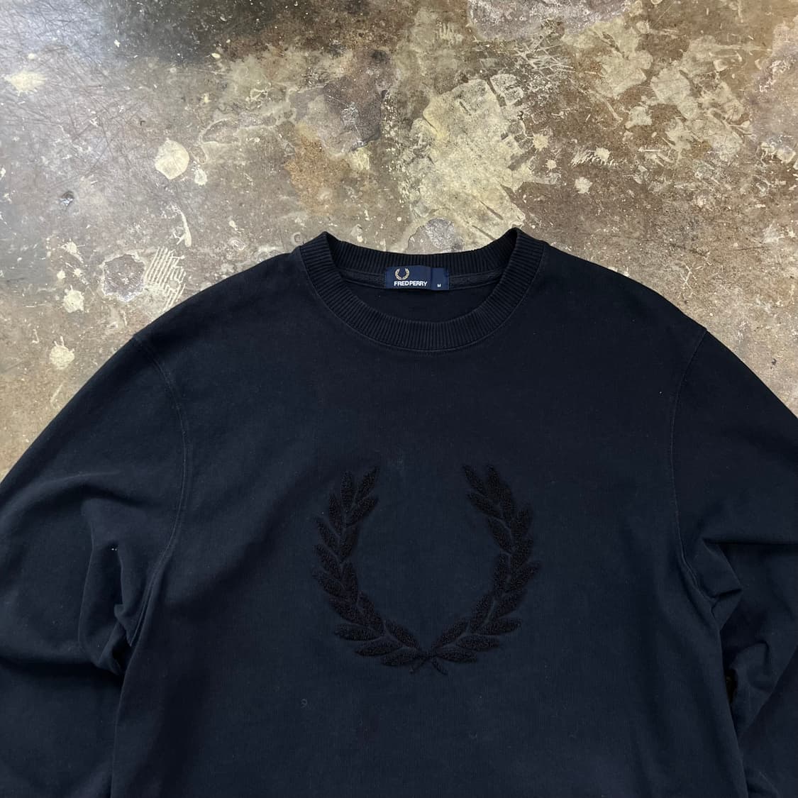M) 프레드페리 로고 니트 맨투맨 상품이미지2