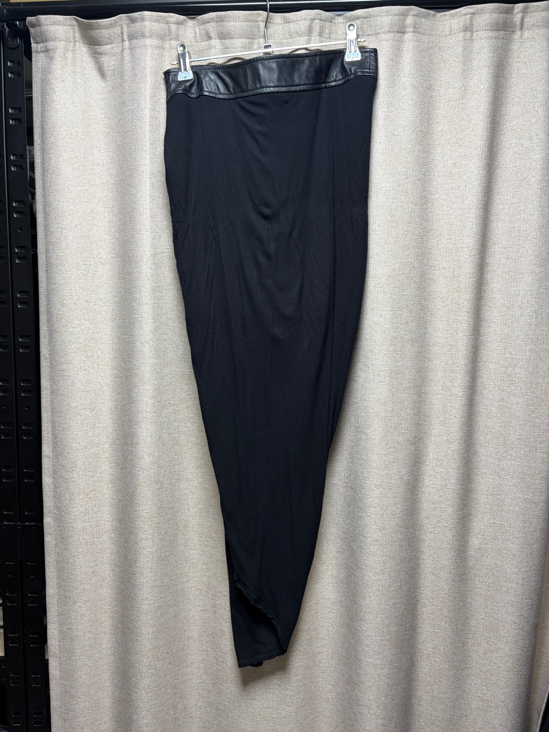 헬무트랭 드레이핑 저지 블랙 스커트 상품이미지2