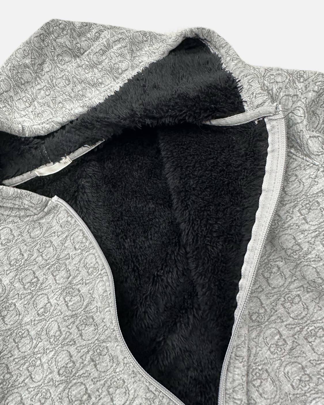 skull pattern grey hood zip-up 상품이미지4