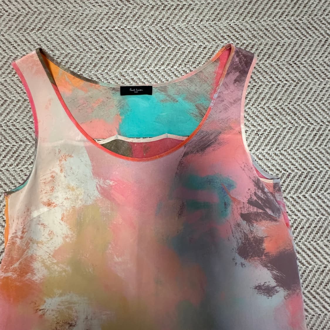 PAUL SMITH japan made silk sleeveless 상품이미지3