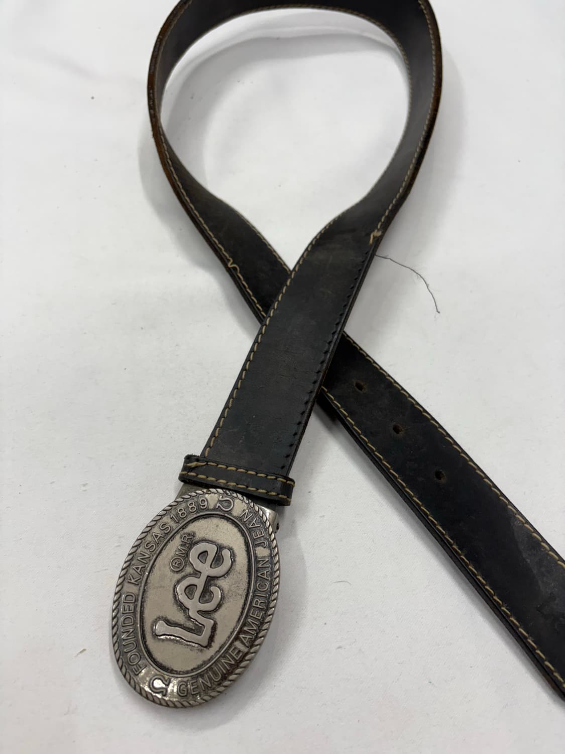 LEE 빈티지 카우보이 웨스턴 은장 버클 벨트 상품이미지4