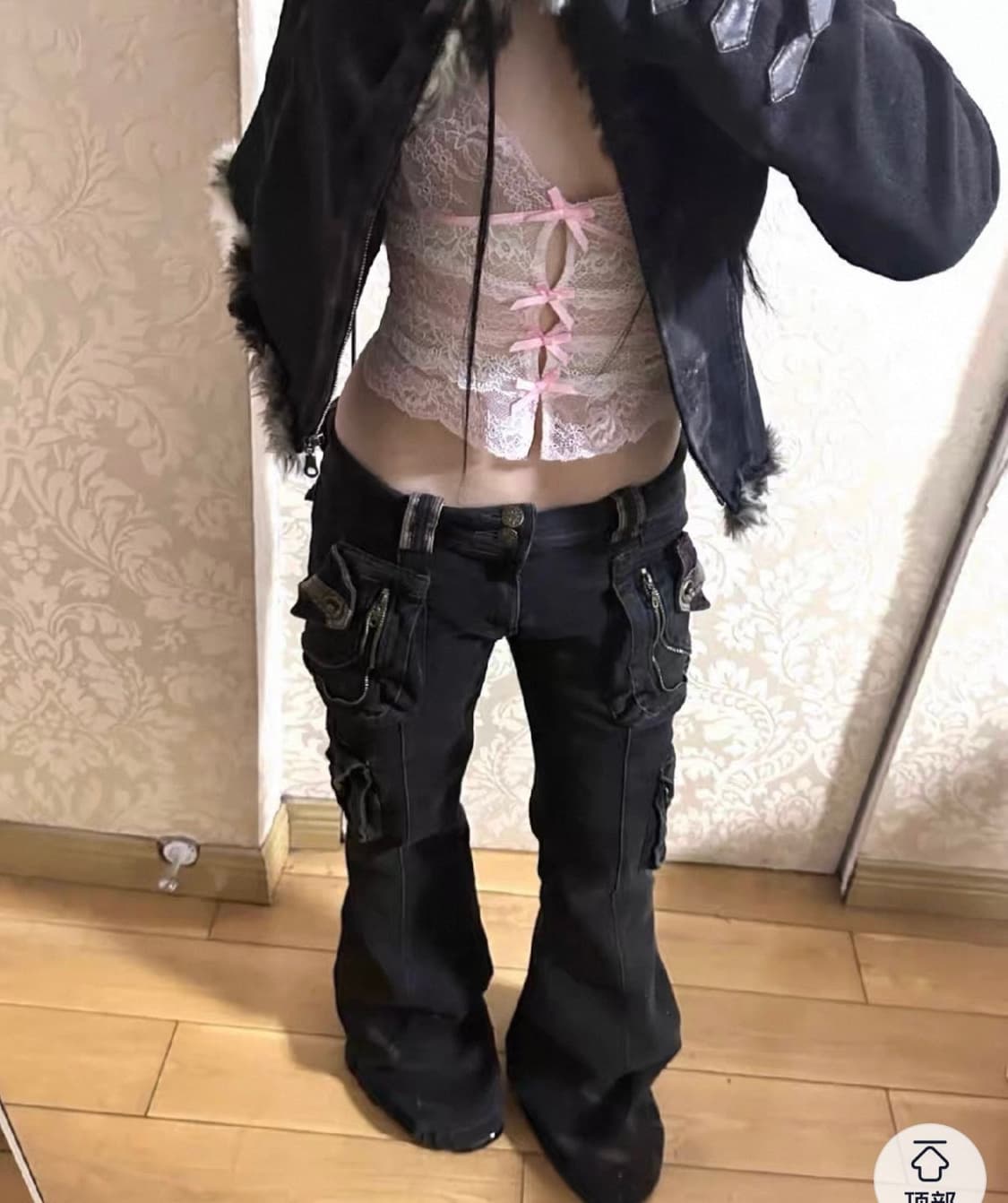 Folwers birds market vintage cargo pants 상품이미지6