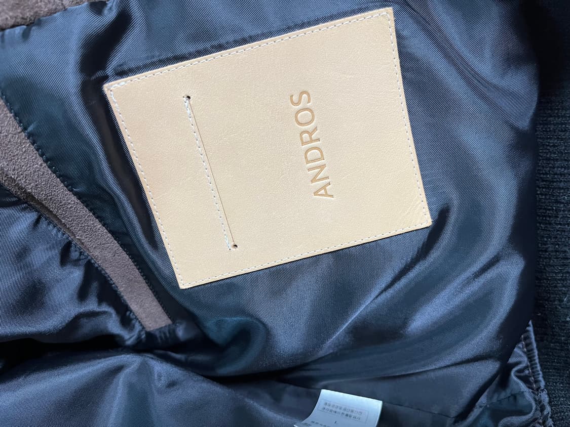 앤드로스 스웨이드 다크 브라운 블루종 자켓(L) 상품이미지8