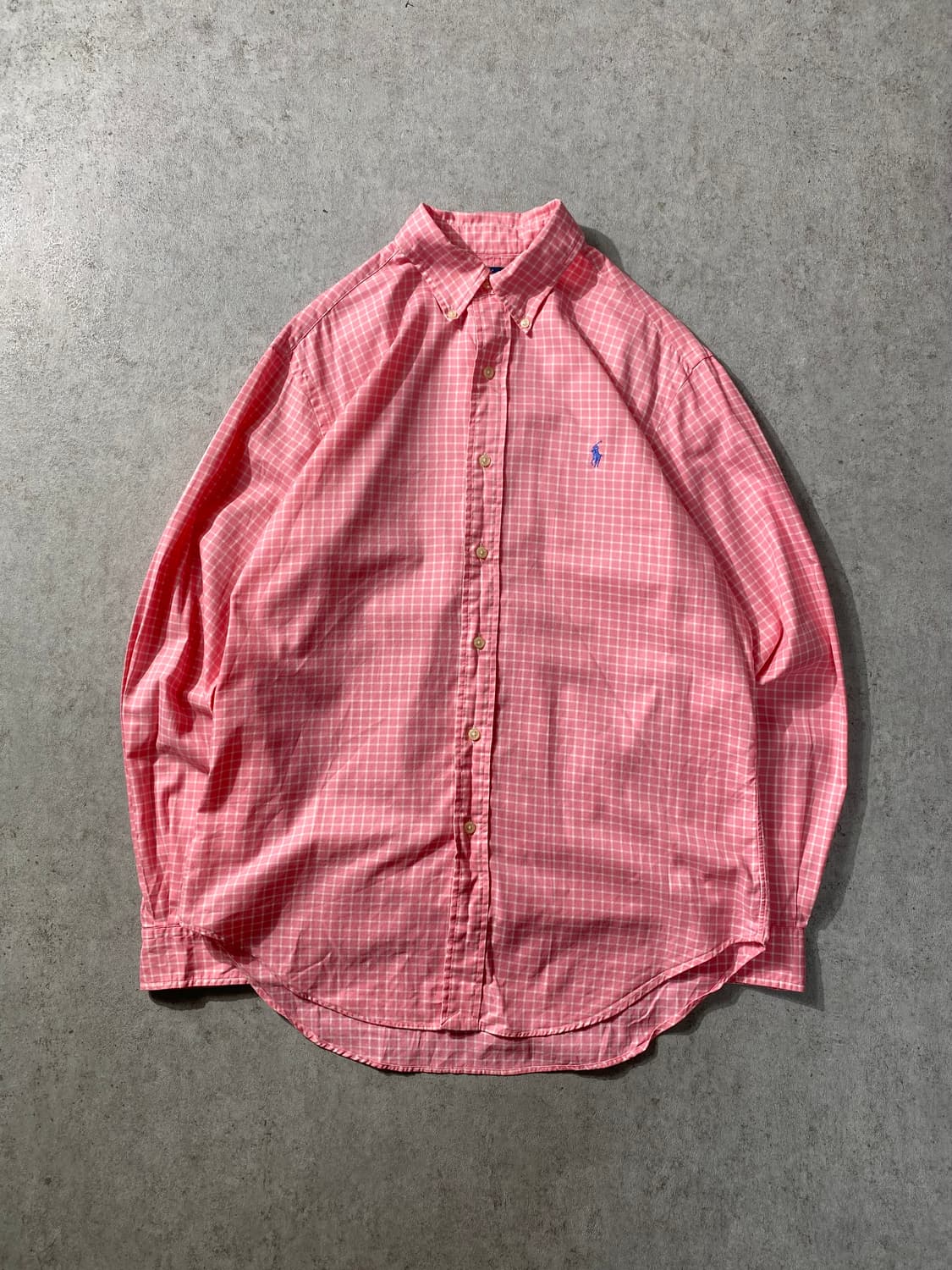 [M]90s Polo Ralph Lauren 폴로 핑크 체크셔츠 상품이미지1