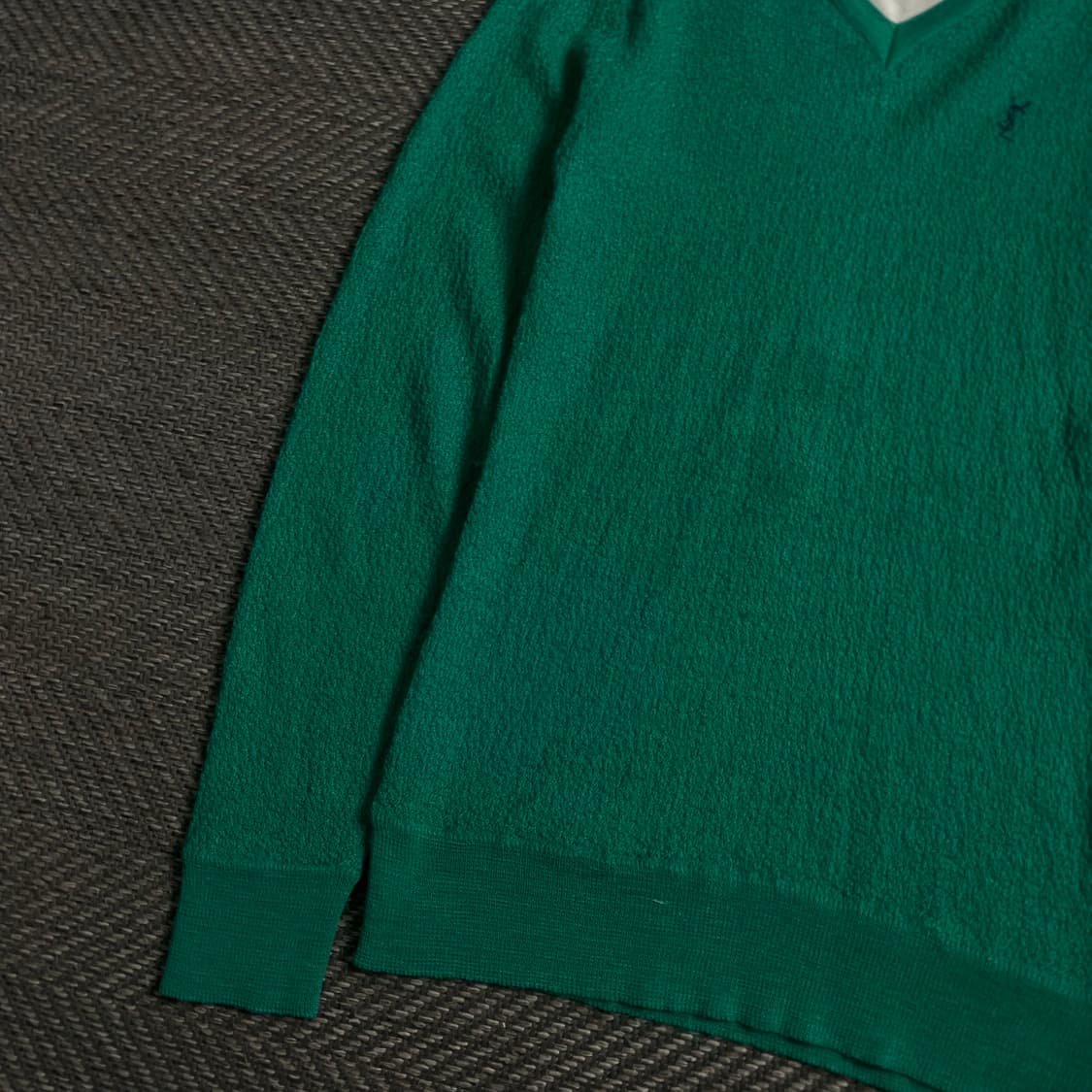 90s 입생로랑 아카이브 YSL 자수로고 미니멀 니트o 4720 상품이미지3