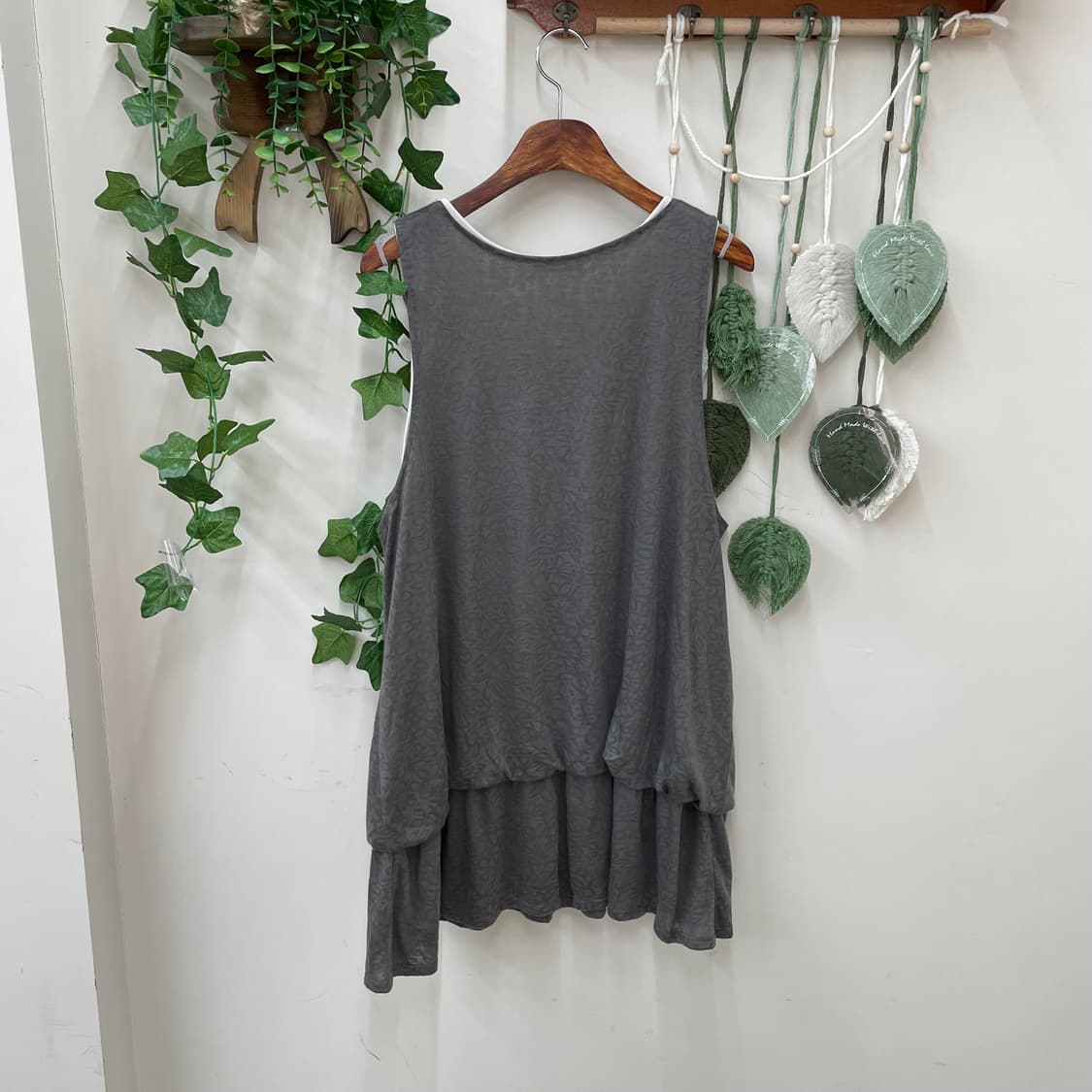 레오파드 드레이프 민소매 슬리브리스 나시 원피스 상품이미지4