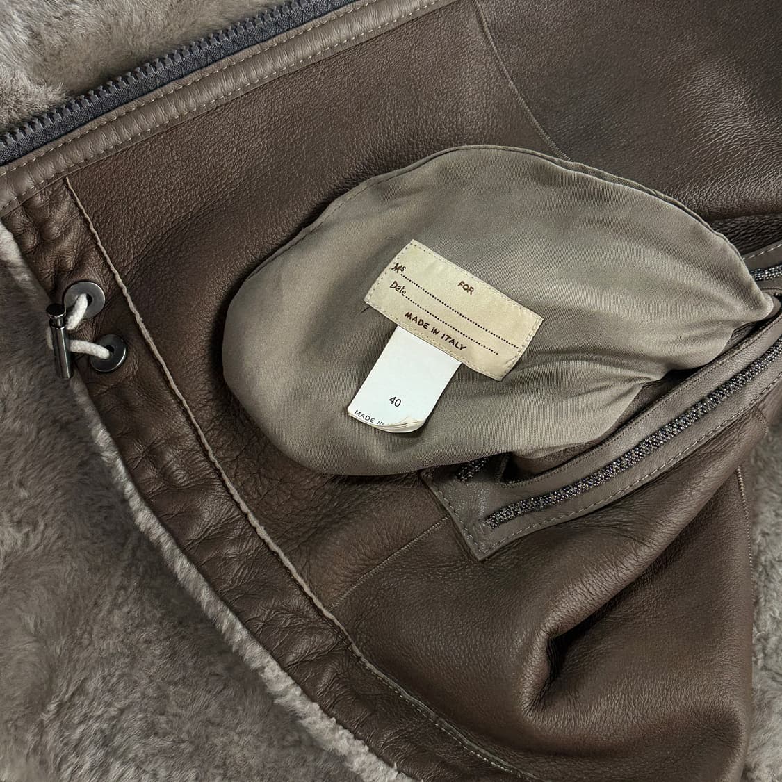 브루넬로쿠치넬리 시어링 레더 무스탕 상품이미지4