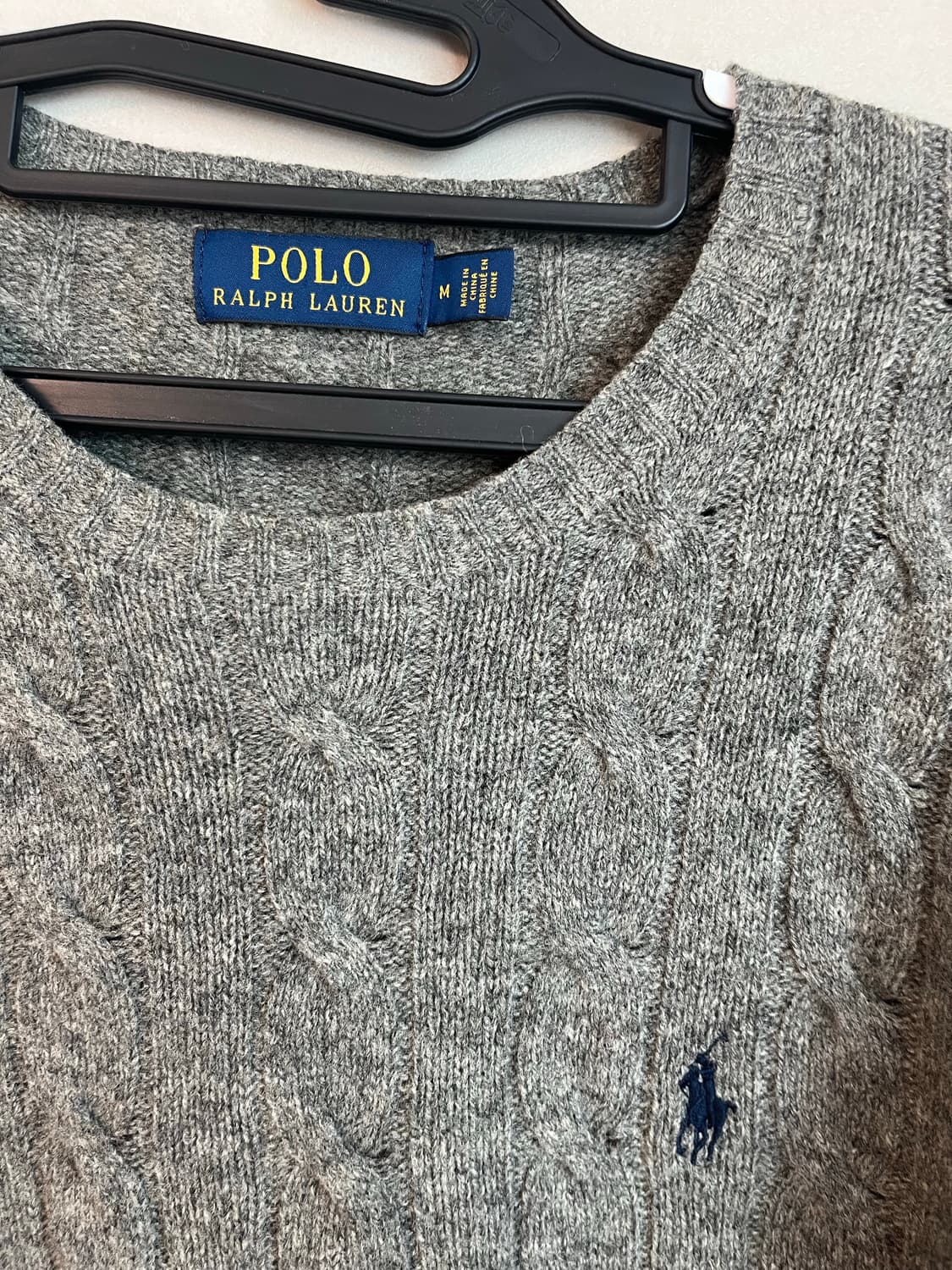 폴로 랄프로렌 케이블 니트 그레이 (M)  상품이미지4