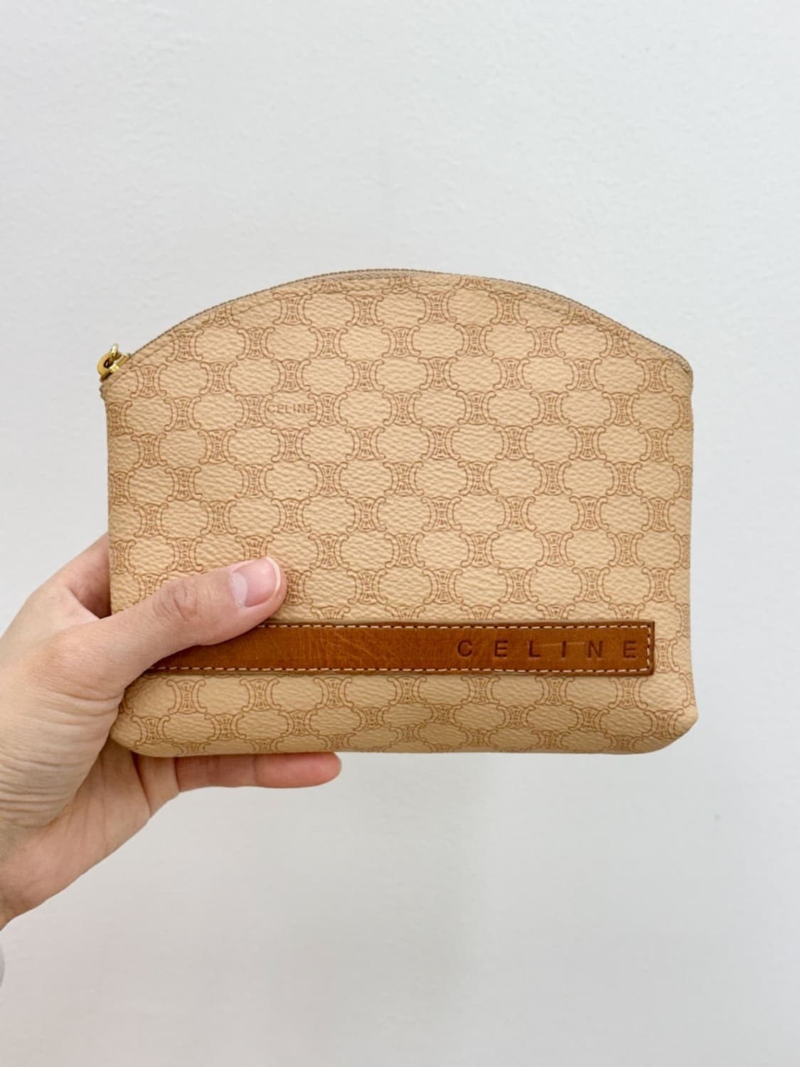 celine / 셀린느 베이지 마카담 반달 파우치  상품이미지8