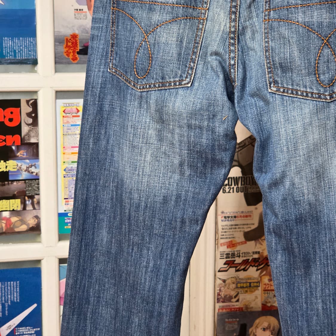 캘빈 클라인 중청 워싱 세미 와이드 팬츠 상품이미지4