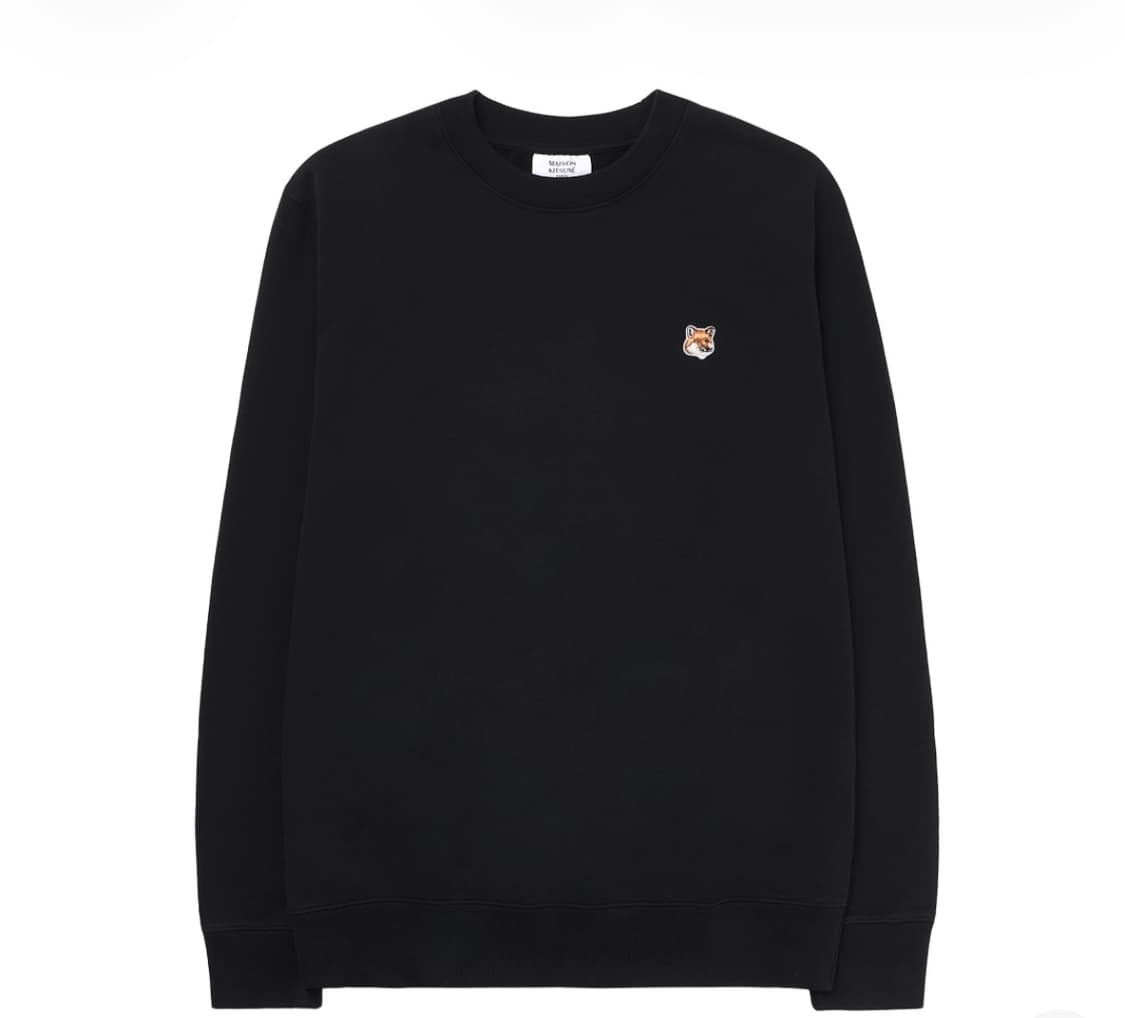 메종키츠네 블랙 맨투맨  상품이미지1