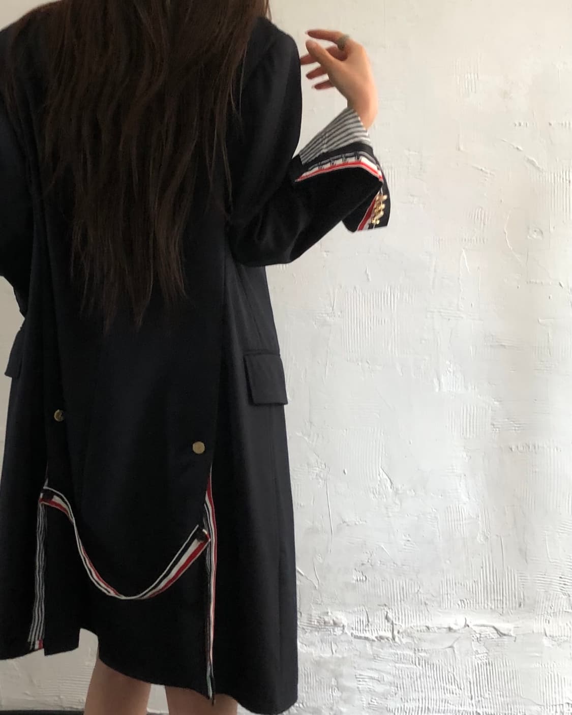 Thom Browne 톰브라운 네이비 체스터필드 코트 상품이미지3