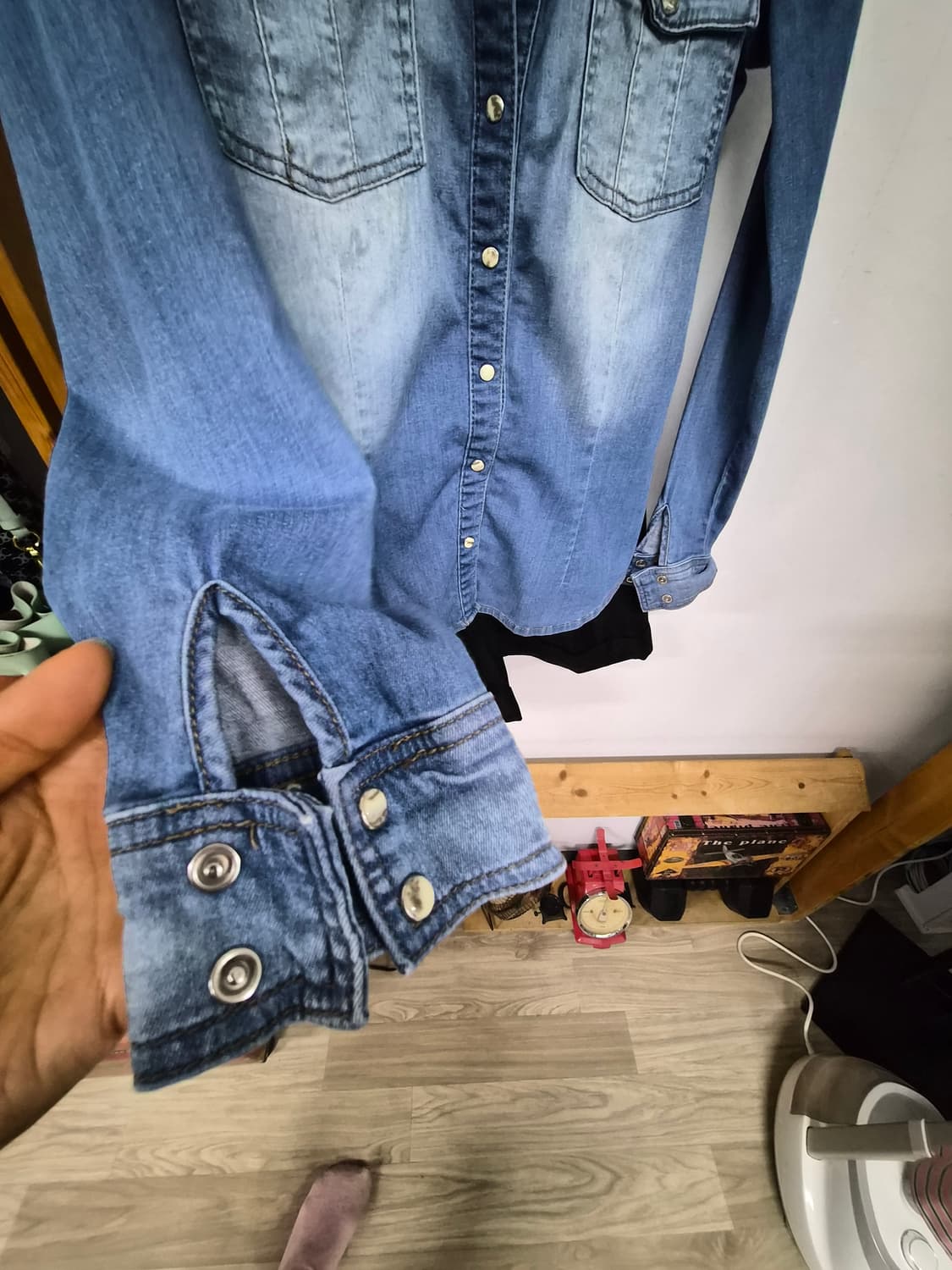 자라 데님 스판 셔츠 상품이미지5