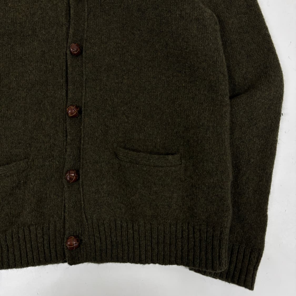 폴로 울 니트 콩단추 가디건 상품이미지3