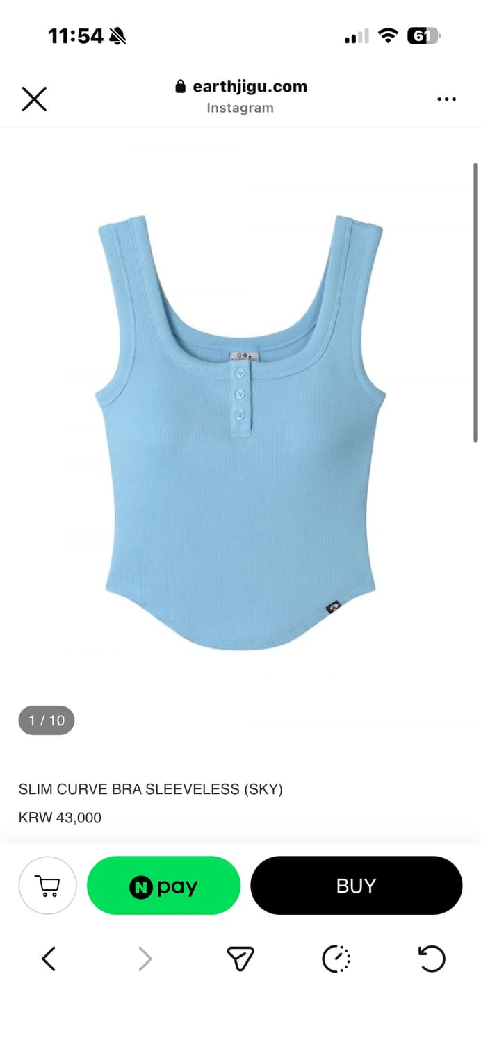 SLIM CURVE BRA SLEEVELESS (SKY)  상품이미지1