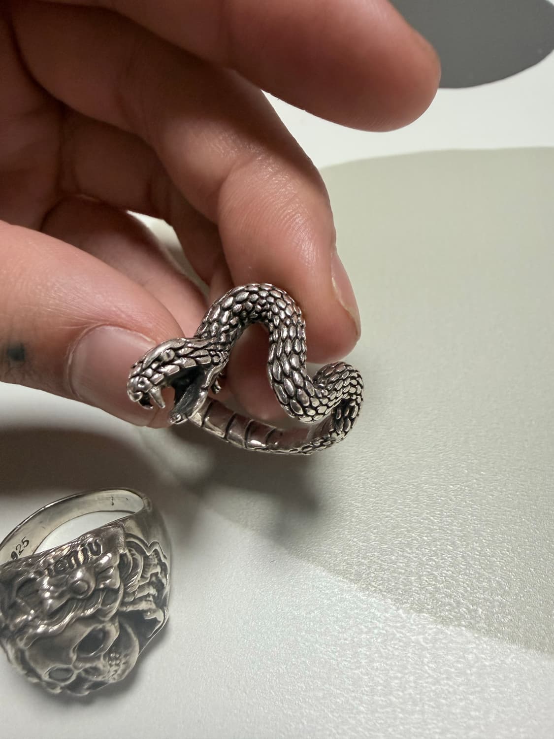 실버 925 반지 2개 상품이미지4