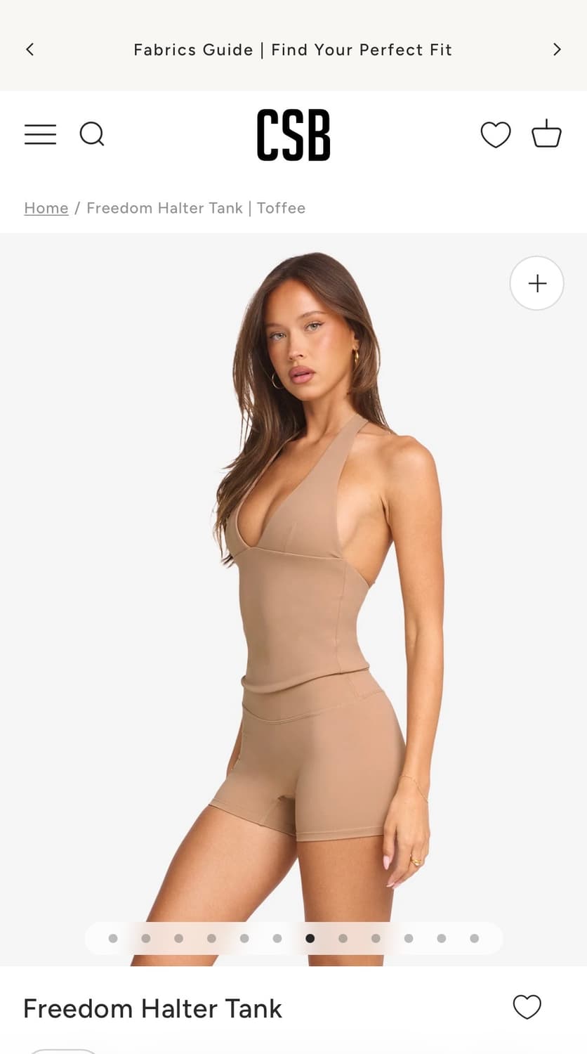 csb freedom halter tank toffee 상품이미지3