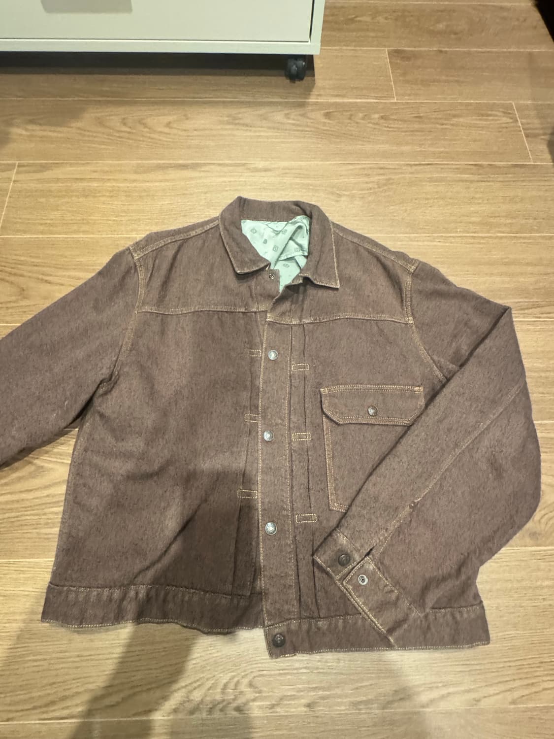 캐피탈 트윌 에이징 울 1st 자켓 브라운 상품이미지2