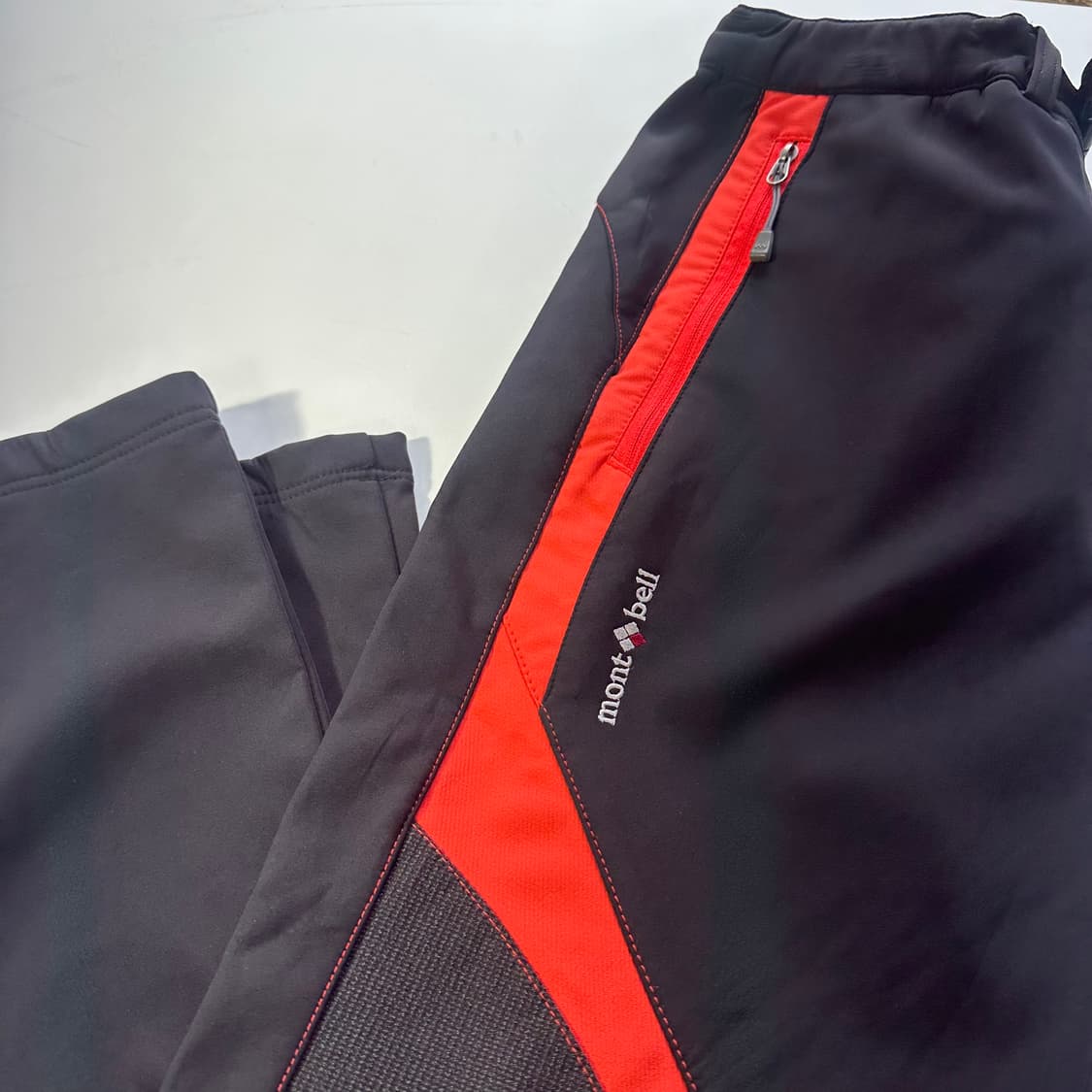 우먼M 몽벨 블랙 레귤러핏 안감기모 등산팬츠 상품이미지2
