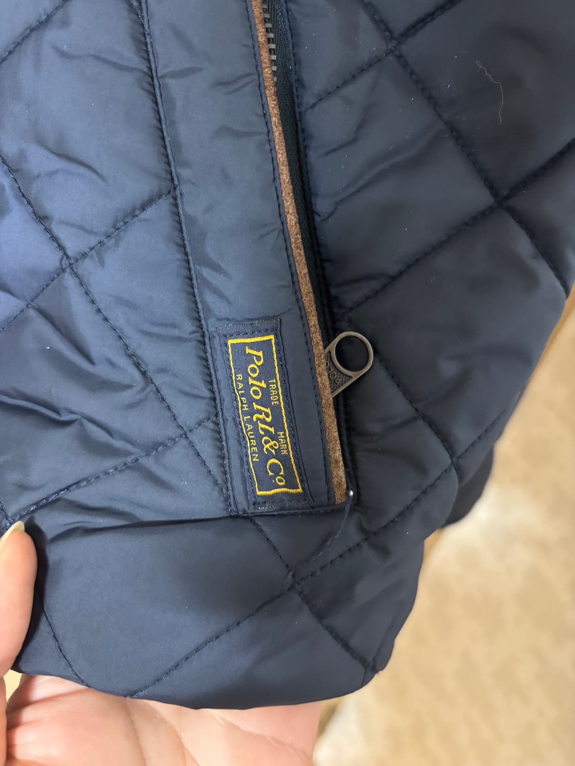폴로 랄프로렌 네이비 퀼팅 자켓 XXL 상품이미지3