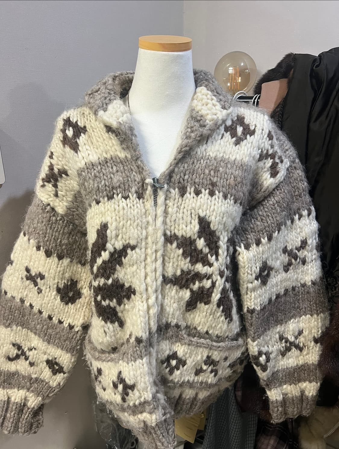 캐나다 빈티지 헤비울 코위찬 S 상품이미지2