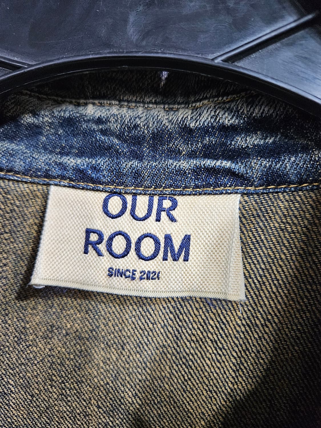 OURROOM 아워룸 네이비 남성 세미오버핏 100~105 데님 긴팔셔츠 상품이미지3