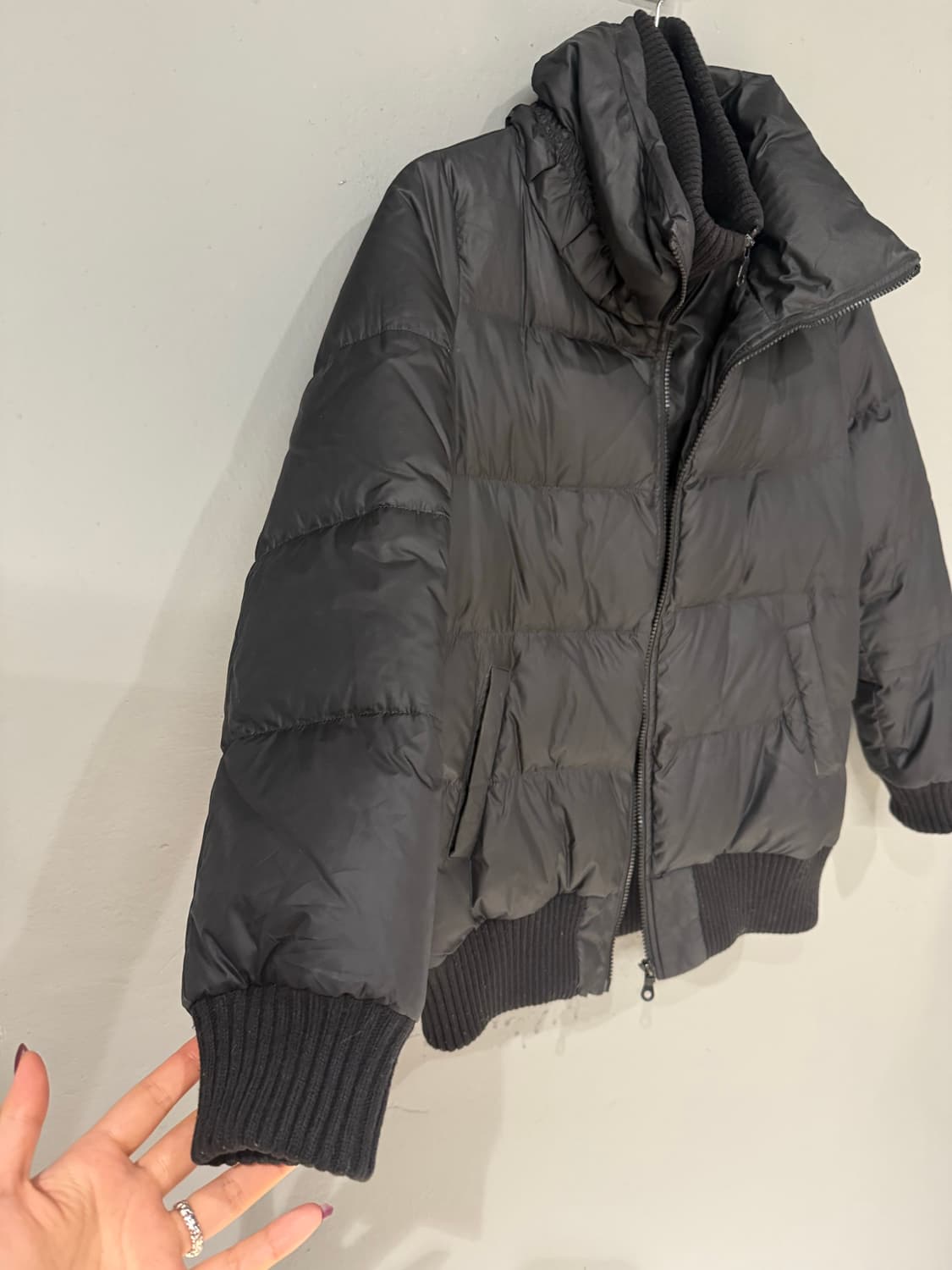 High-neck layered collar detail padding 상품이미지8