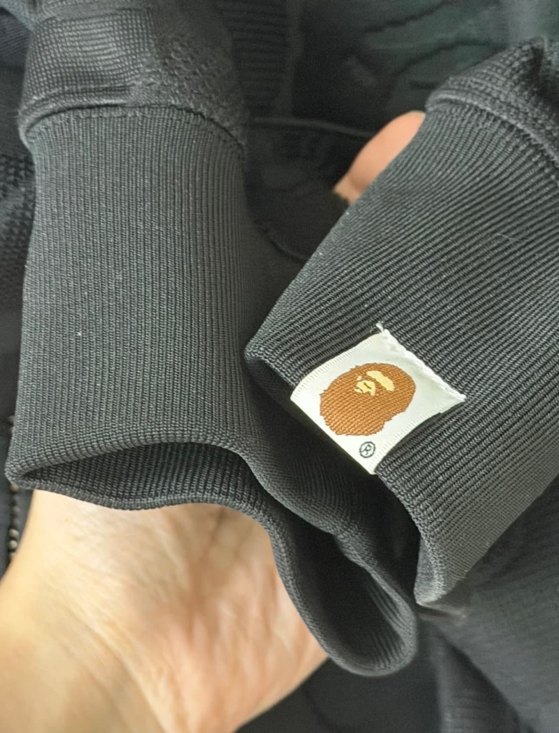 베이프 솔리드 카모 자카드 릴렉스 핏 집업후드 블랙(L) 상품이미지4