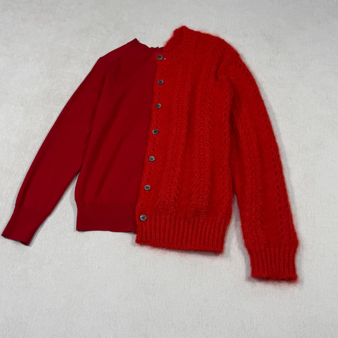 Asymmetrical Red Cardigan 상품이미지2