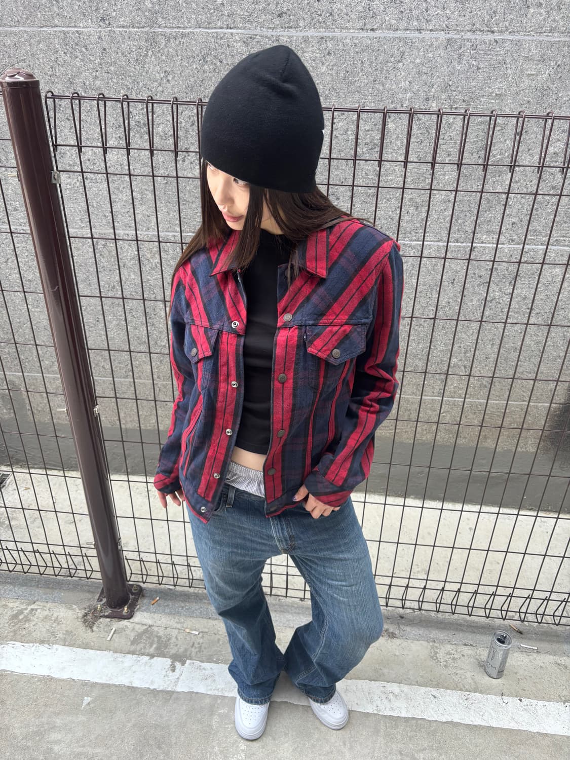 리바이스 레드 체크 자켓 상품이미지1