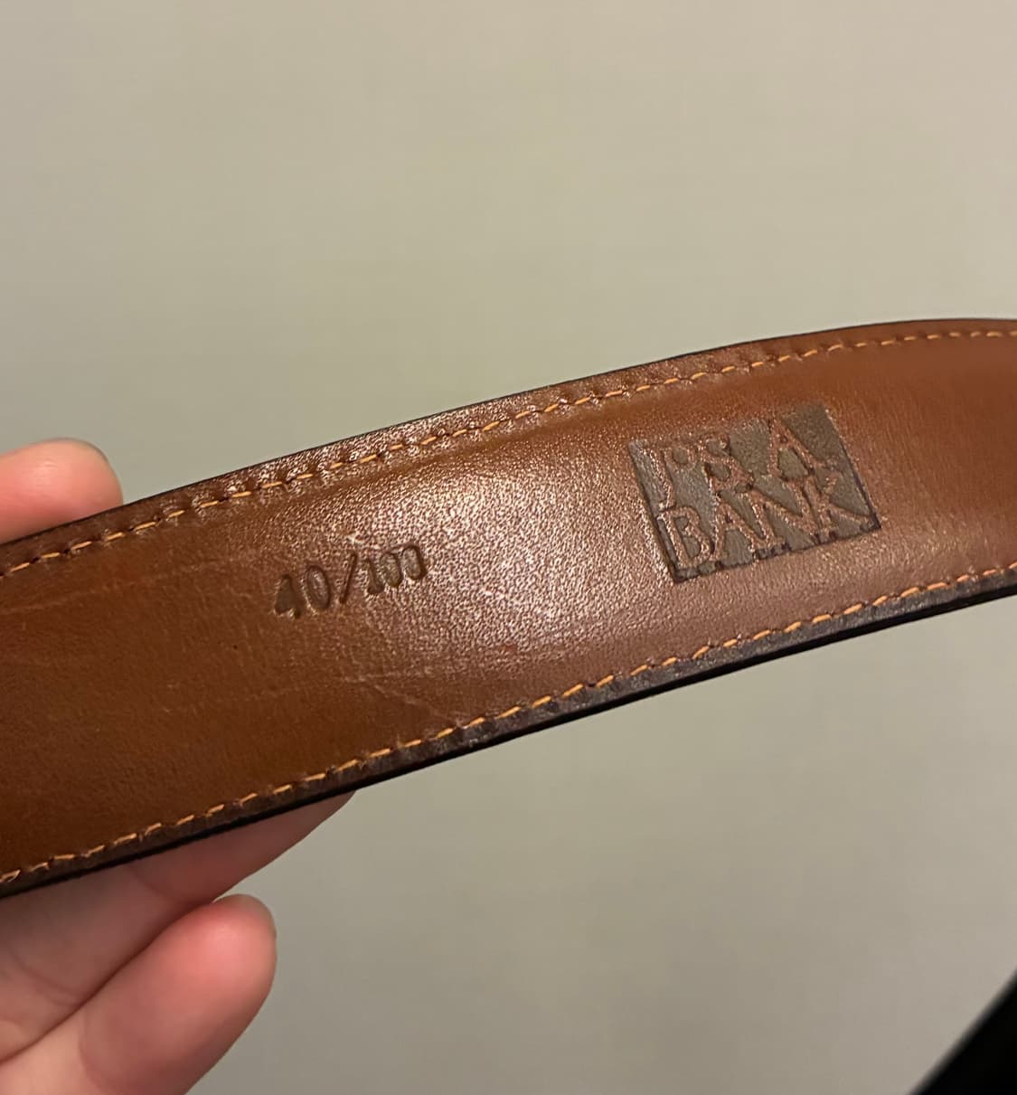 (33~36)90s USA 조셉아서뱅크 카우하이드 클래식 레더 가죽벨트 상품이미지9