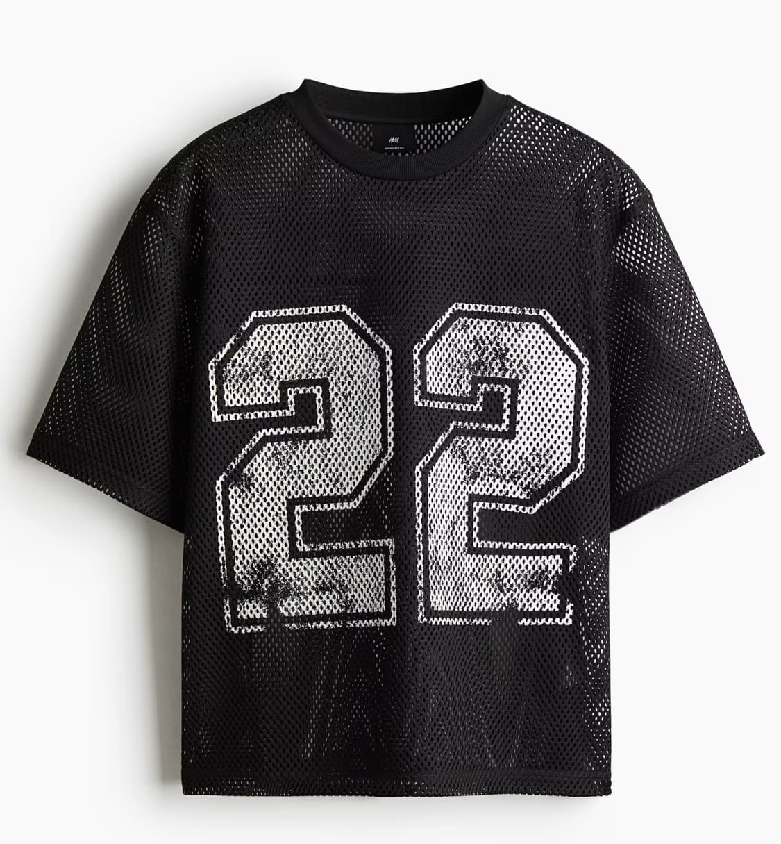 H&M 오버사이즈핏 프린트 메쉬 티셔츠 상품이미지2