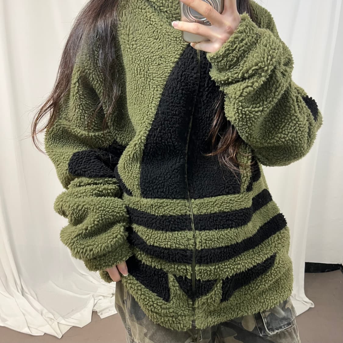 Adidas Big Trefoil Khaki Fleece 상품이미지3