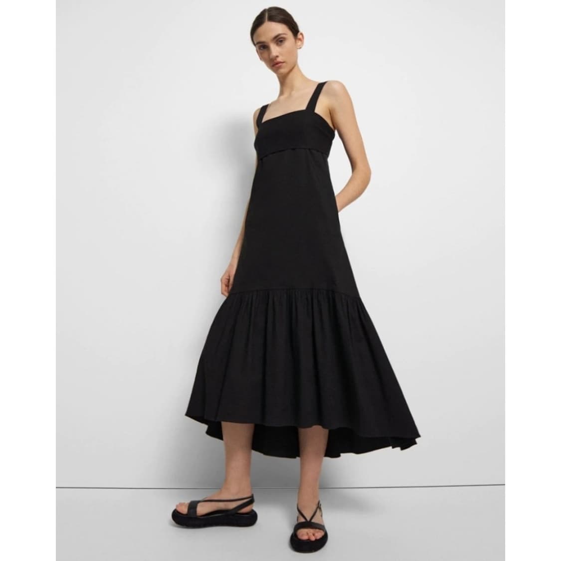 띠어리 타이 백 슬리브리스 원피스 상품이미지2