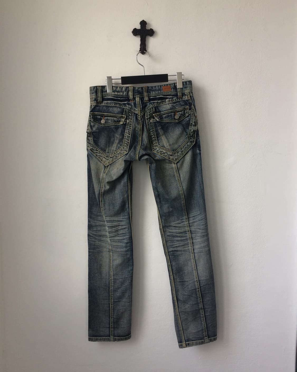 Line detail washing denim pants 상품이미지2