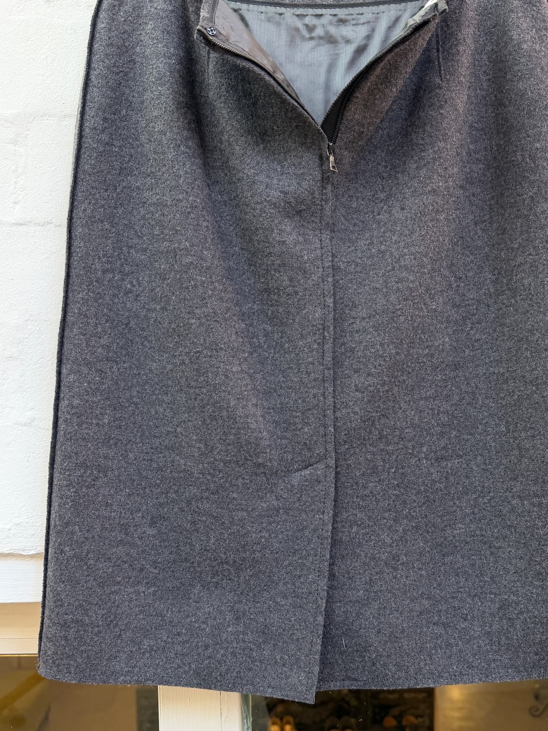 PRADA 프라다 그레이 울 스커트 40 상품이미지4