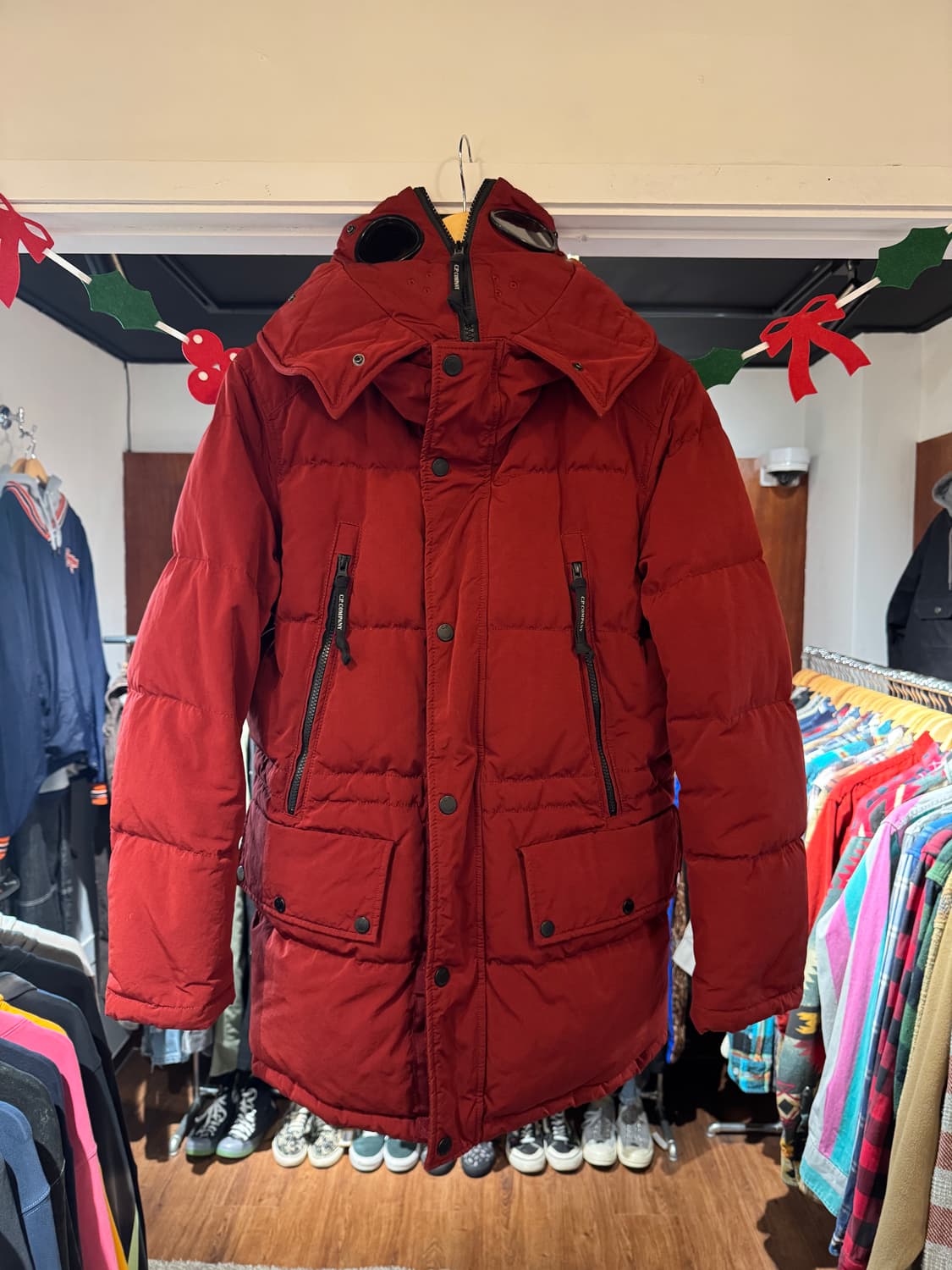 CP컴퍼니 덕다운 고글 패딩 파카 M 상품이미지1