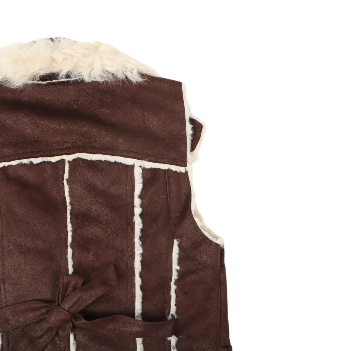 Visit in newyork 브라운 양털 베스트 상품이미지5