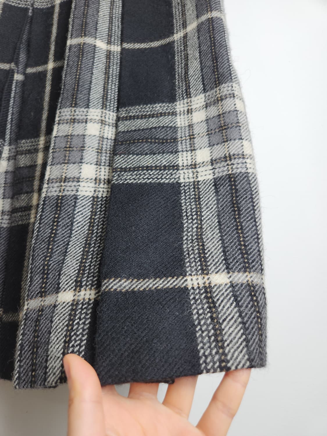 플리츠 체크 울스커트 상품이미지6