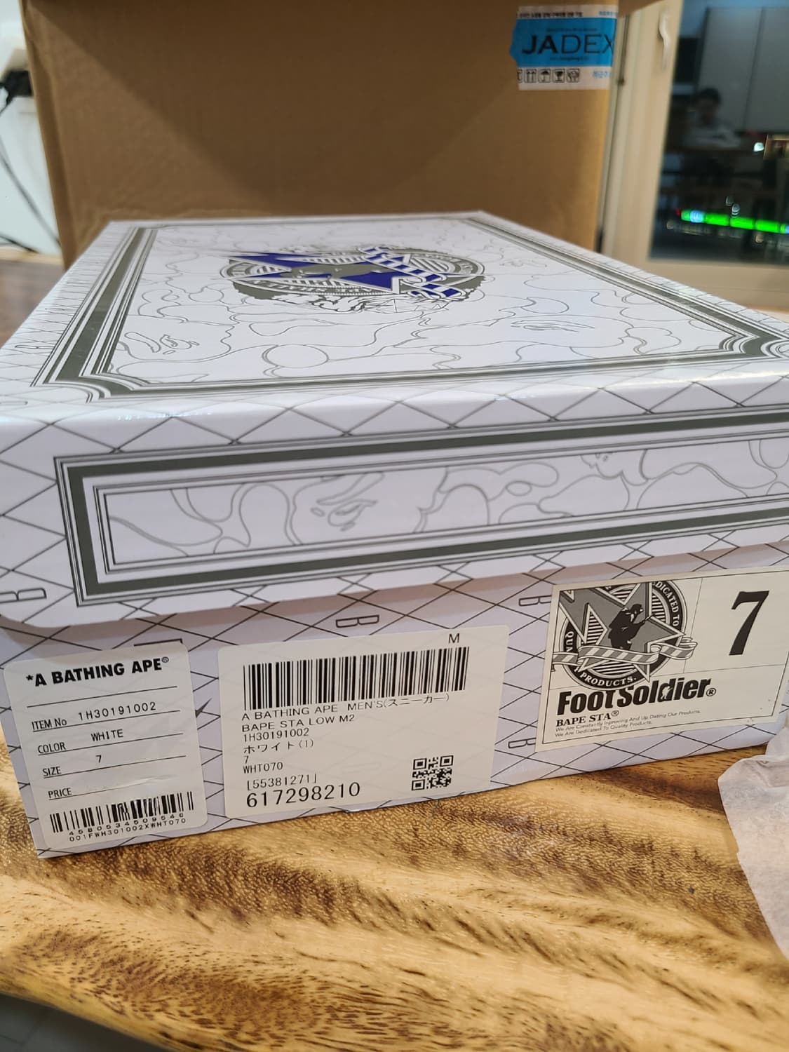 (250) 국내 유일 베이프스타 1회착 화이트 그레이 네이비 상품이미지9