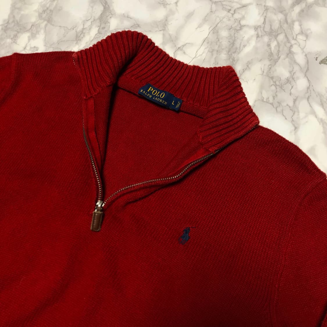 폴로 랄프로렌 니트 반집업 남성용 상품이미지2