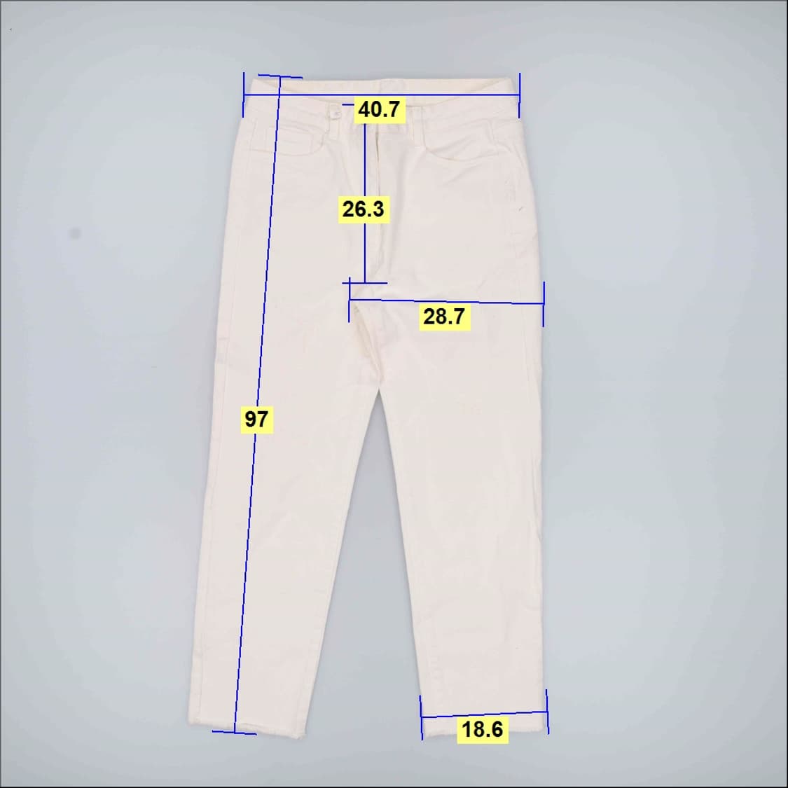 67-96 구호 여성 화이트 데님팬츠 0408H1 상품이미지8