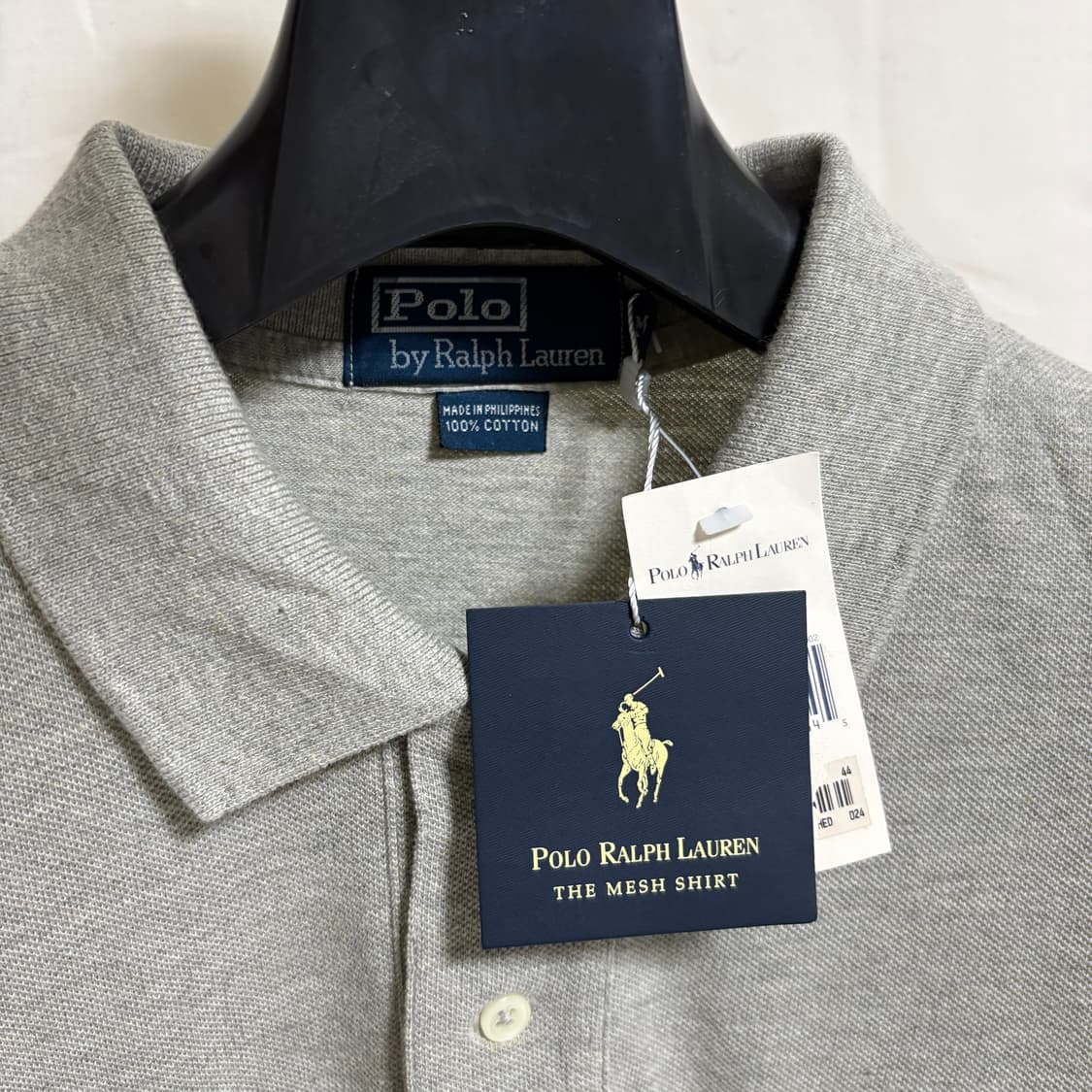 (새제품) 폴로 랄프로렌 코튼 피케셔츠 반팔 카라티 / 그레이, M 상품이미지4