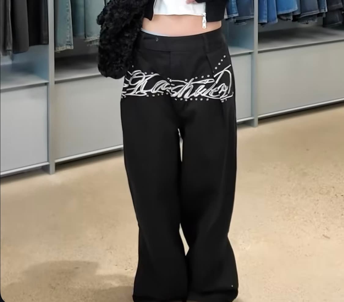 카시코 엠브로이드 핀턱 와이드팬츠 M 상품이미지2