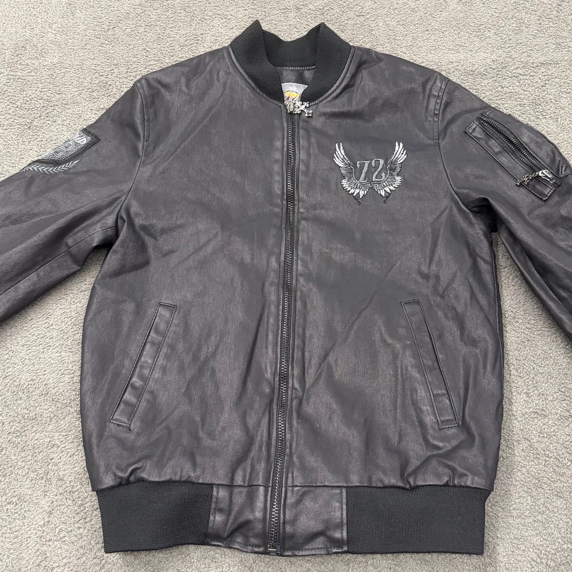 [정품/M] 클라우드72 모터사이클 블루종자켓 상품이미지3