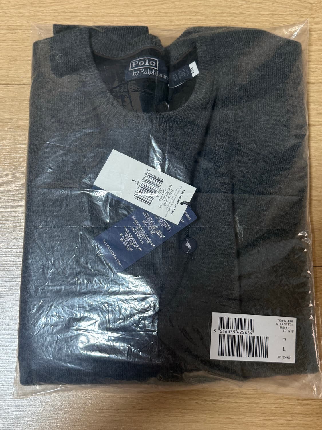 [L] 폴로 랄프로렌 포니로고 자수 울 니트 그레이 상품이미지6